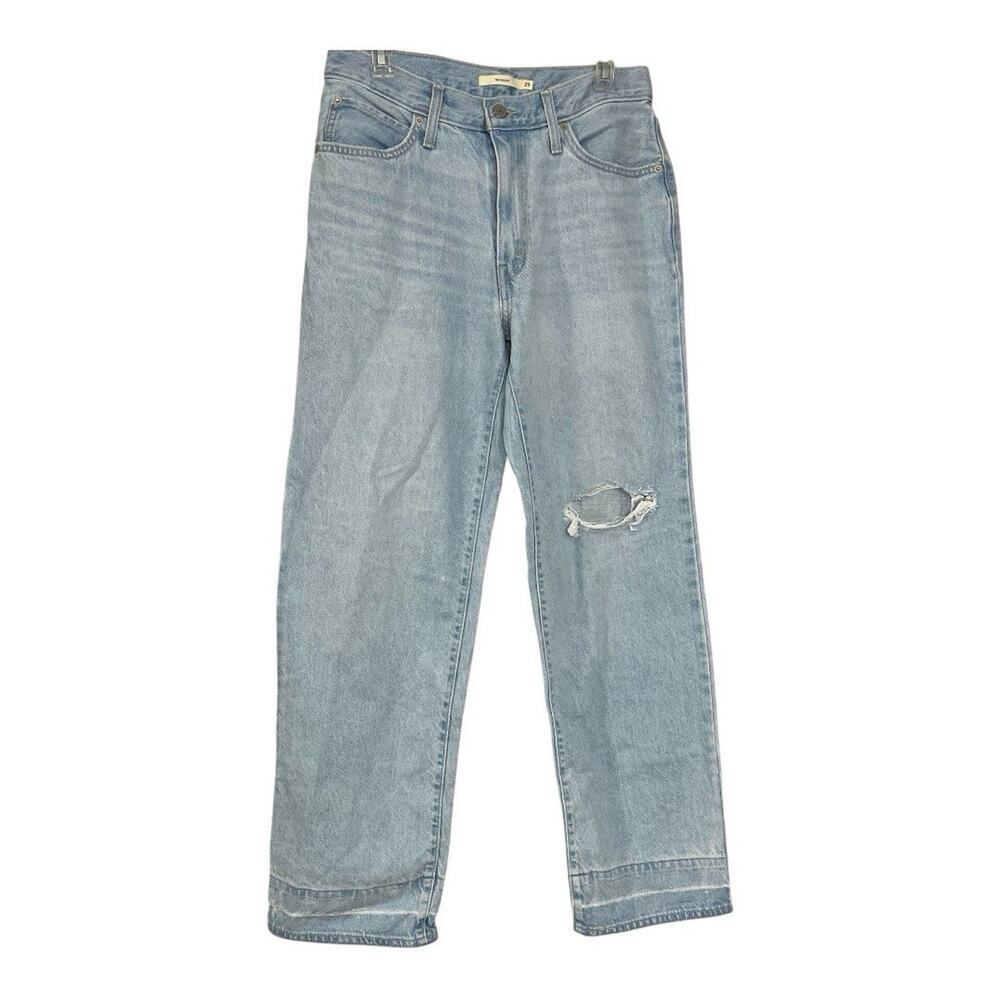 Levis Womens Y2K Style Mid Rise 94s Baggy Wide Leg Jeans Sz 29 Lightwash Skater - Picture 14 of 15